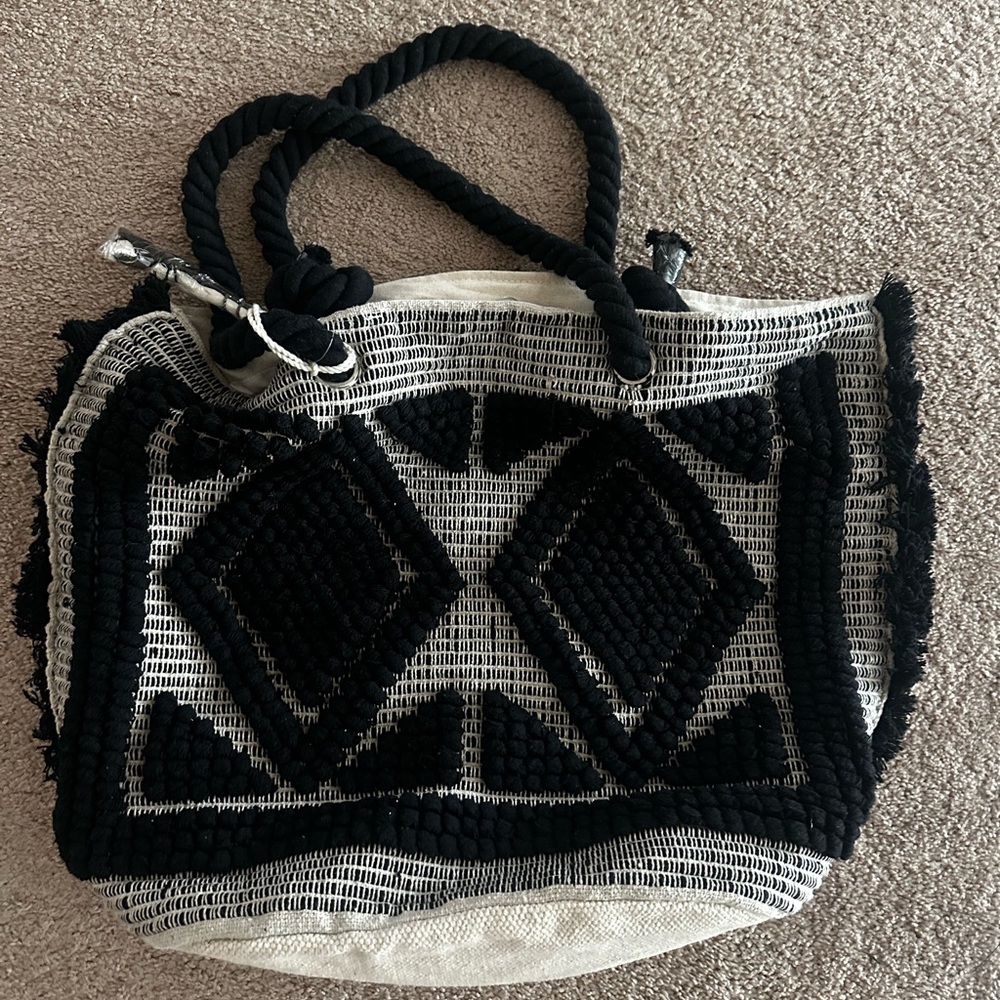 C&C California Black and White Tote Bag